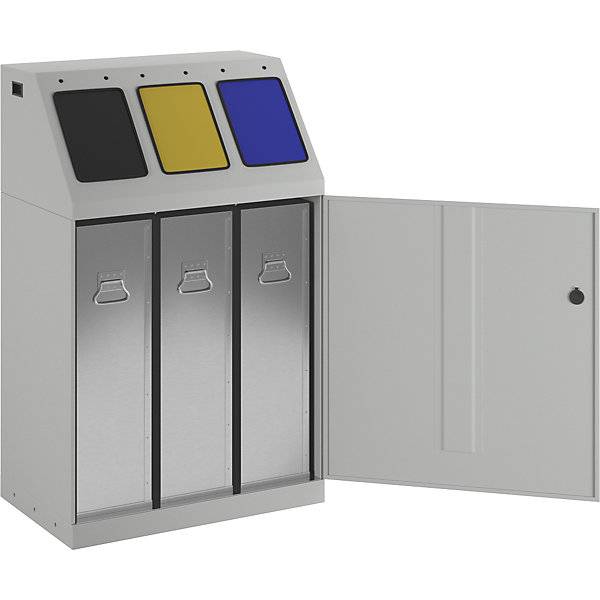 Wertstoffsammler Stahl Volumen 3 x 30 l TRIPLEX 3 Innenbehälter. Stumpf Metall GmbH 11124249-2
