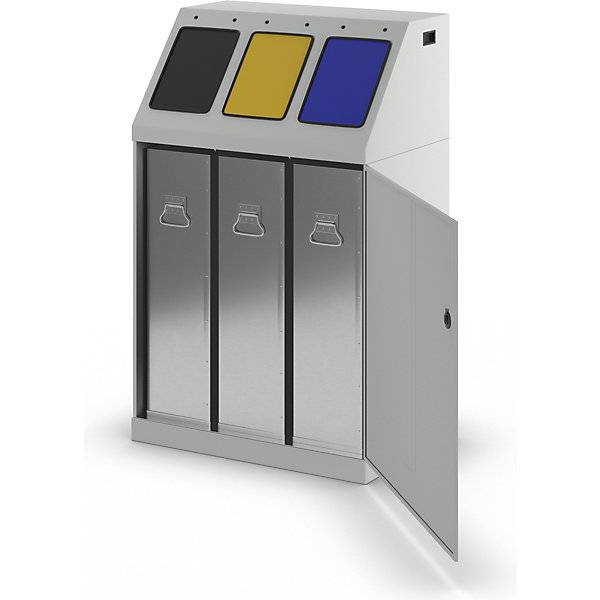 Wertstoffsammler Stahl Volumen 3 x 30 l TRIPLEX 3 Innenbehälter. Stumpf Metall GmbH 11124249-4