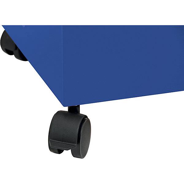 Wertstoffbehälter mit Einwurfklappe Volumen 45 l blau BxH 330 x 710 mm fahrbar. Stumpf Metall GmbH 61444949-4