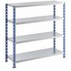 Großfach-Steckregal blau/grau HxBxT 1508 x 1550 x 500 mm Stahlblechböden Grundregal. TAKKT Industrial &