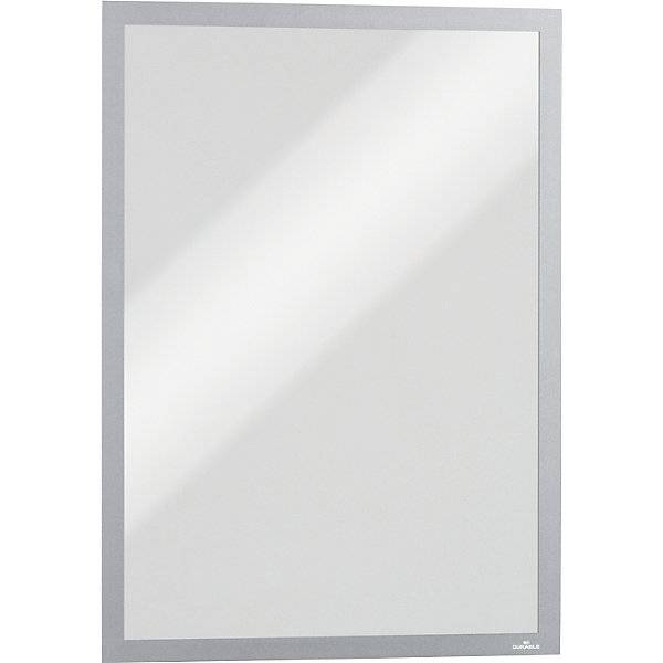 DURAFRAME® Info-Rahmen MAGNETIC PLUS Magnettasche A4 mit Rückenfolie VE 4 Stk BxH 236 x 323 mm silber. Durable-0