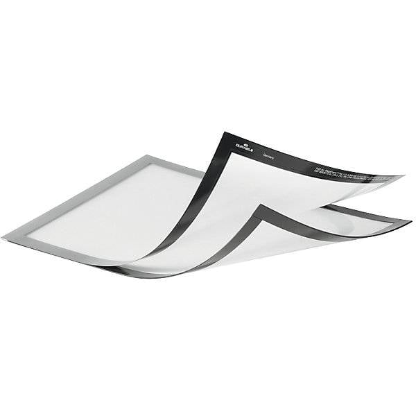 DURAFRAME® Info-Rahmen MAGNETIC PLUS Magnettasche A4 mit Rückenfolie VE 4 Stk BxH 236 x 323 mm silber. Durable-1
