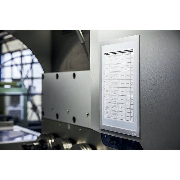 DURAFRAME® Info-Rahmen MAGNETIC PLUS Magnettasche A4 mit Rückenfolie VE 4 Stk BxH 236 x 323 mm silber. Durable-3