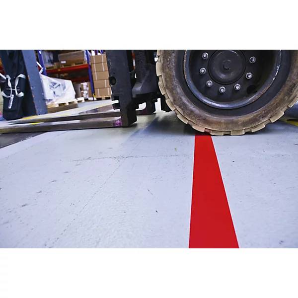 Bodenmarkierungsband staplergeeignet Vinyl Breite 50 mm rot. Moravia Wiesbaden| Gesellschaft F.Verkehrszeichen-2