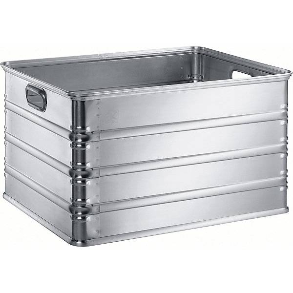 Alu Kiste, Lagerbox, Allzweckbox, Aluminium, Volumen 155 l, BxTxH 580x760x425 mm