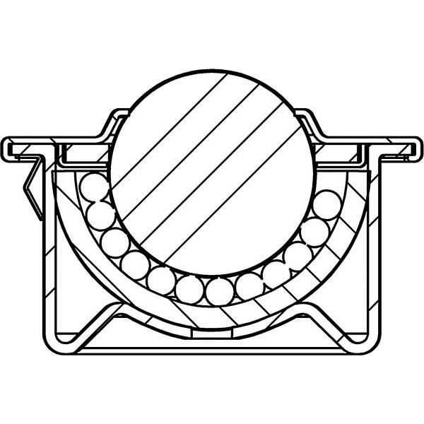 Kugelrolle mit Bund und Clip Edelstahlkugel Kugel-Ø 1588 mm Nutzlast 50 kg ab 20 Stk. Schulz Stanztechnik-2