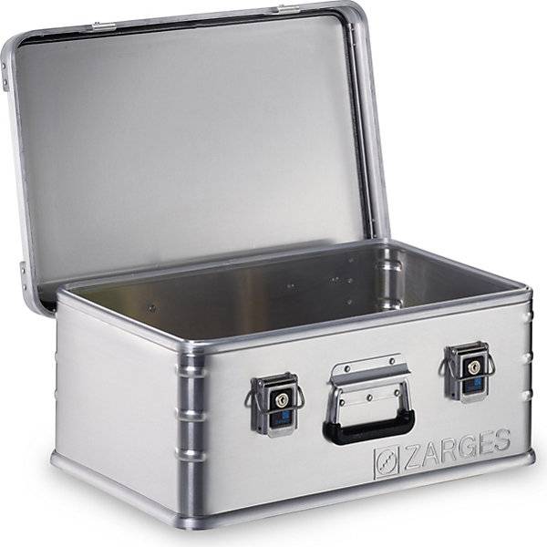 Zarges Box, Lagerbox, Alu Kiste - Aluminium - 42 l - Höhe 240 mm - Breite 600 mm - Tiefe 400 mm - Transportkiste-1