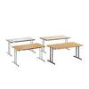 Klapptisch STANDARD Vierkant-Gestell mit Höhenausgleichsschrauben 1600 x 800 mm Gestell alufarben Platte