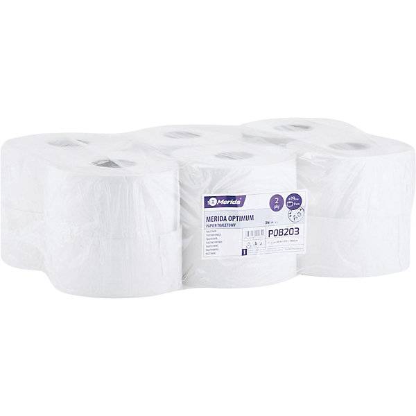 Toilettenpapier OPTIMUM 2-lagig VE à 12 Rollen Tissue weiß. Merida Hradec Králové s.r.o. 65522649-0