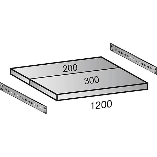 Industrie- und Lagersteckregal H 2640 mm Bodenbreite 1200 mm 7 Böden Tiefe 500 mm Grundregal. Scholz-2