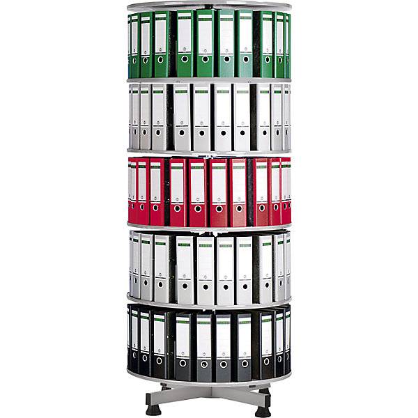 Ordner-Drehsäule Ø 800 mm 5 Etagen hellgrau. TAKKT Industrial & Packaging GmbH 11380449-0