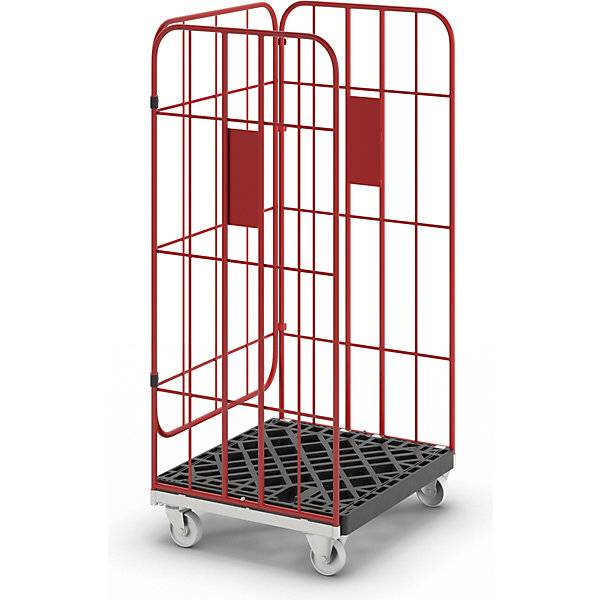 Rollbehälter V nestbar 3-seitig feuerrot RAL 3000. Pilsl Transportgeräte GmbH 48348049-0