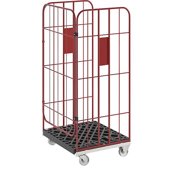 Rollbehälter V nestbar 3-seitig feuerrot RAL 3000. Pilsl Transportgeräte GmbH 48348049-2