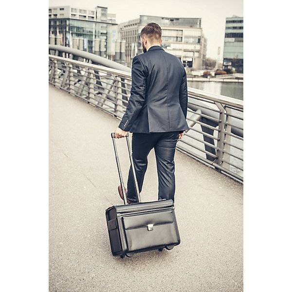 Trolley Pilotenkoffer Hauptfach Laptopfach gepolstert schwarz. Juescha GmbH 12019649-4