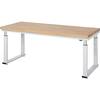 Arbeitstisch elektrisch höhenverstellbar - Tragkraft 600 kg Höhe 740 - 1140 mm Buchenplatte massiv BxT 2000 x
