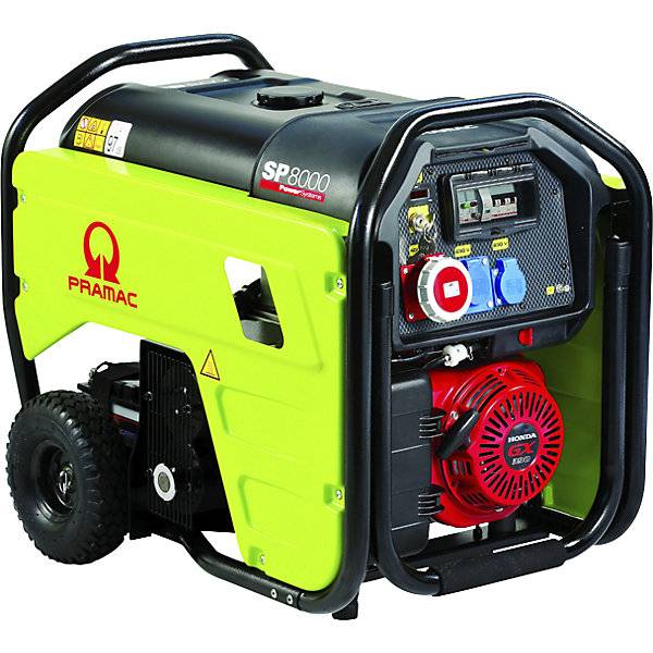 Stromerzeuger Serie SP Benzin 400/230 V SP 8000 - Leistung 4 kVA (230 V) / 68 kVA (400 V) Handstart 36 / 54