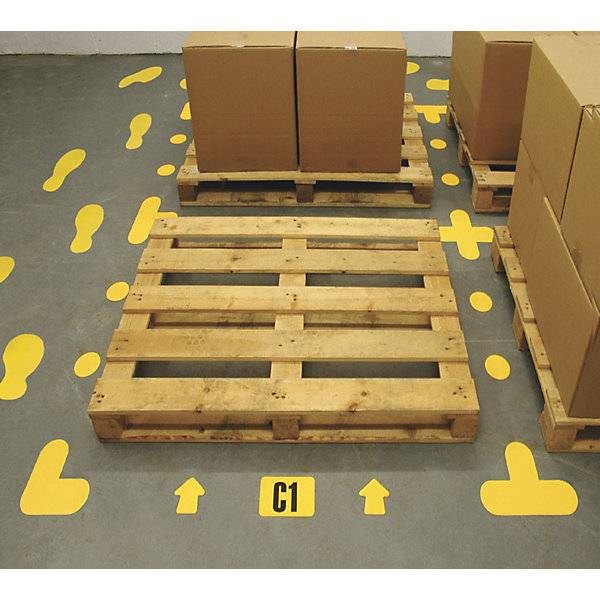 PVC-Bodenmarkierungen L-Form VE 10 Stk blau. TAKKT Industrial & Packaging GmbH 47490049-2