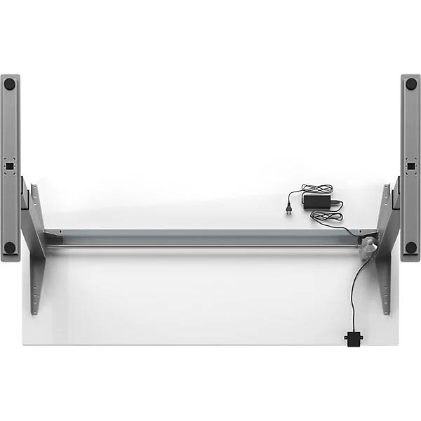 Schreibtisch Atlanta elektrisch höhenverstellbar gerade BxT 1600 x 800 mm weiß/silber. TAKKT Industrial &-4