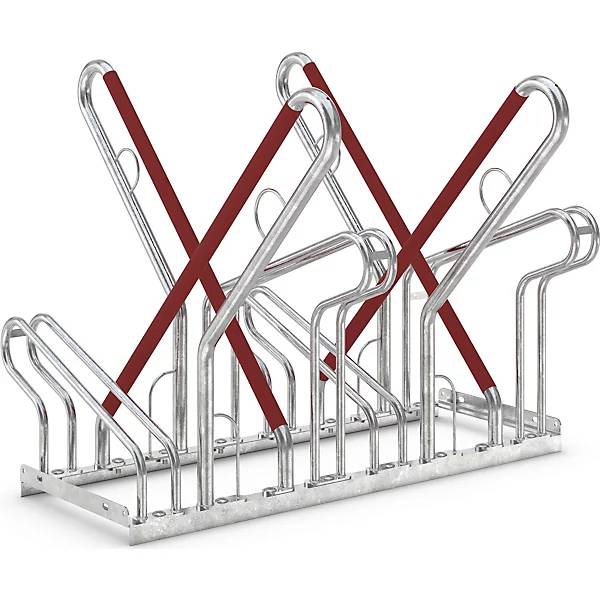 Anlehnparker Modell 2500 XBF zweiseitig 2 x 2 Einstellplätze. WSM Walter Solbach | Metallbau GmbH 11341049-0