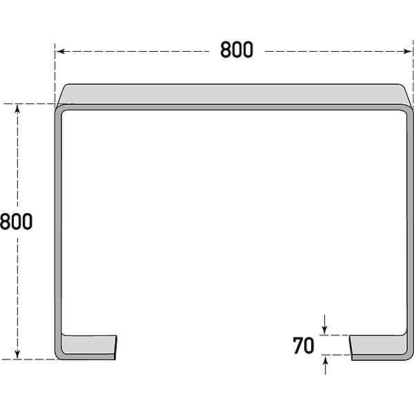 Anlehnbügel GILA Stahl 70 x 10 mm feuerverzinkt. Moravia Wiesbaden| Gesellschaft F.Verkehrszeichen | und-3