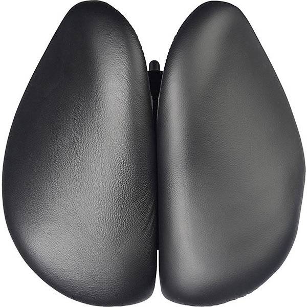 Sattelstuhl mit geteilter Sitzfläche Sitzhöhe 620 - 880 mm Leder alusilber. Global Stole A S-2