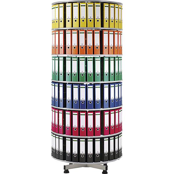 Ordner-Drehsäule Ø 800 mm 6 Etagen hellgrau. TAKKT Industrial & Packaging GmbH 11380549-2
