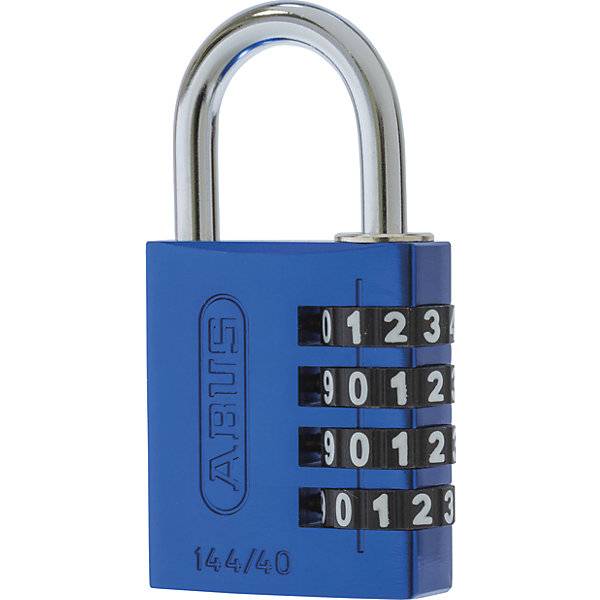 Zahlenschloss Aluminium mit verstellbaren Code 144/40 VE 6 Stk blau. ABUS | August Bremicker Söhne Bremicker-0