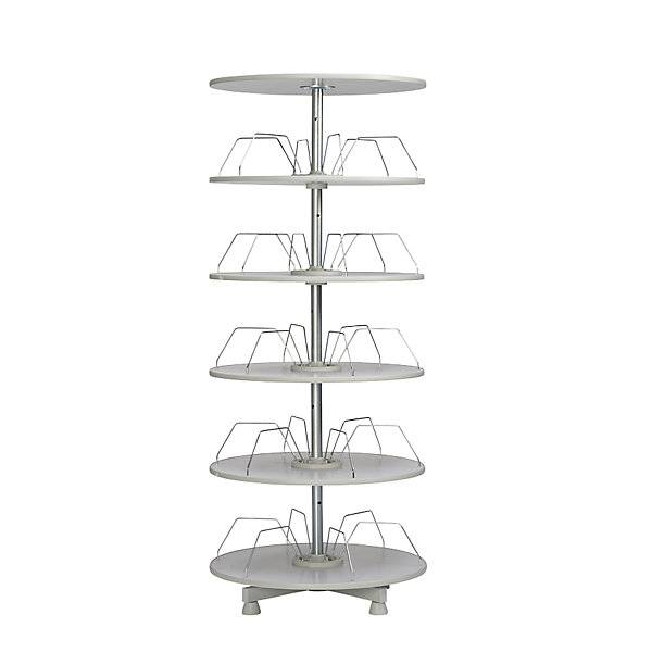 Ordner-Drehsäule Etagen-Ø 800 mm 5 Etagen hellgrau. TAKKT Industrial & Packaging GmbH 11745849-0