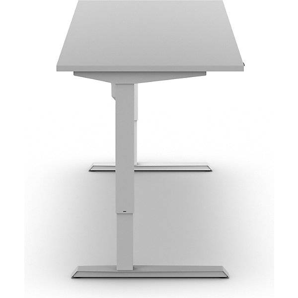 Schreibtisch Venla elektrisch höhenverstellbar gerade BxT 1800 x 800 mm lichtgrau/weiß. TAKKT Industrial &-3