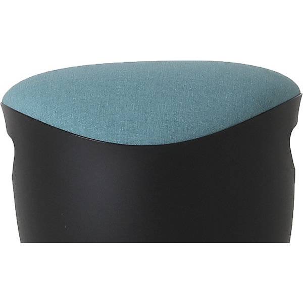 Multibeweglicher Sitzhocker höhenverstellbar 465 - 585 mm Sitz gepolstert Bezug türkis. Lotz Lagertechnik GmbH-2