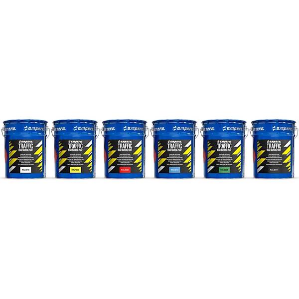 Straßenmarkierungsfarbe 5 kg Eimer blau. Ampere Deutschland GmbH 56941749-3