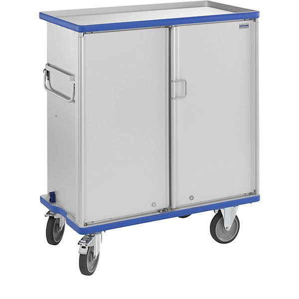 Schrankwagen aus Alu Tragfähigkeit 300 kg Außen-LxBxH 1220 x 640 x 1406 mm. Gmoehling Transportgeraete | GmbH