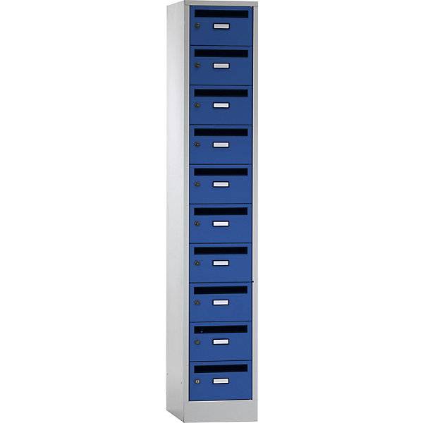 Postverteilerschrank 10 Fächer abschließbar enzianblau. Eugen Wolf | Metallwarenfabrik GmbH & CO KG 96976649-0