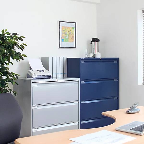 Hängeregistraturschrank 2-bahnig 4 Schübe DIN A4 lichtgrau. TAKKT Industrial & Packaging GmbH 50629749-3