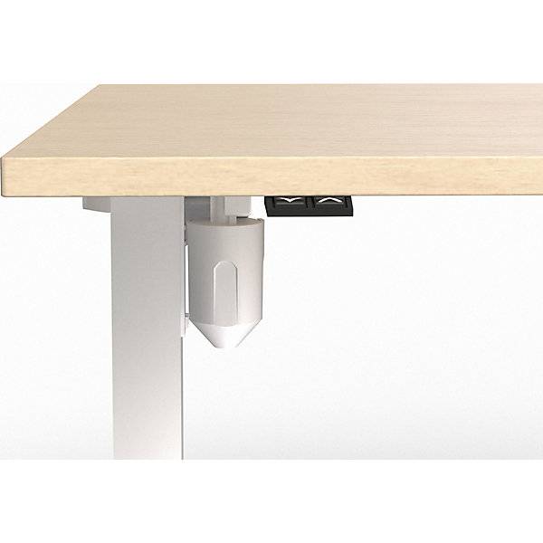 Schreibtisch Atlanta elektrisch höhenverstellbar gerade BxT 1800 x 800 mm Birke/weiß. TAKKT Industrial &-4