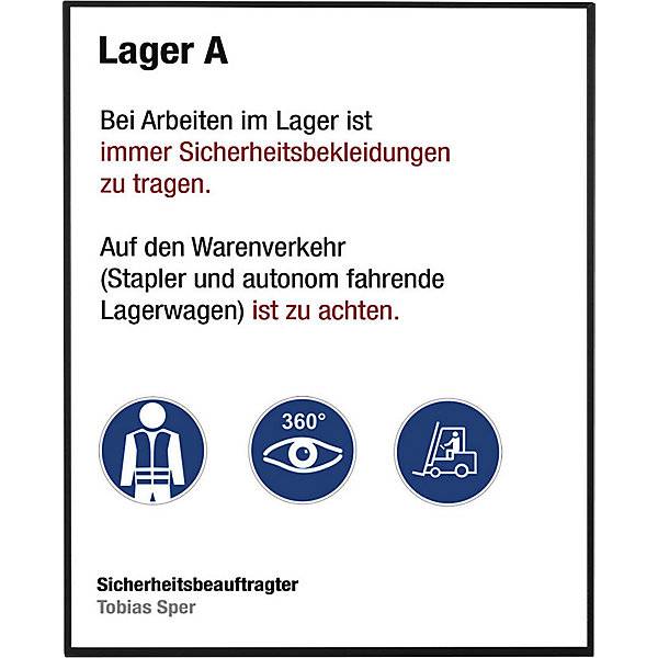 MADRID Black Line™ Wegweiser DIN A4 hoch HxB 2995 x 2125 mm schwarz. Moedel GmbH | Schilderfabrikation