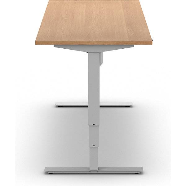 Schreibtisch Atlanta elektrisch höhenverstellbar gerade BxT 1800 x 800 mm Buche/weiß. TAKKT Industrial &-3