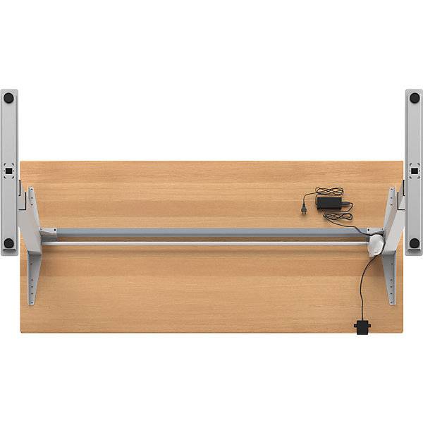 Schreibtisch Atlanta elektrisch höhenverstellbar gerade BxT 1800 x 800 mm Buche/weiß. TAKKT Industrial &-4