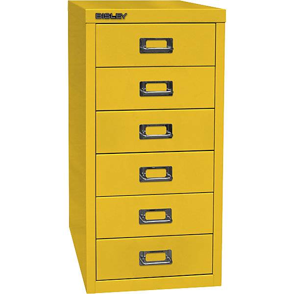 MultiDrawer™ 29er Serie DIN A4 6 Schubladen gelb. BISLEY 180242 49