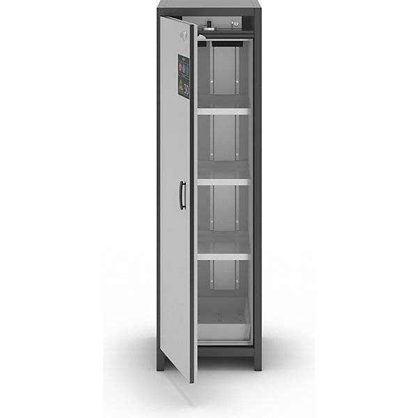 Gefahrstoffschrank, Sicherheitsschrank Typ 30 - ca. 2 x 0,6 x 0,6 m - Türanschlag links - 3 Fachböden - mit Lochblech --2