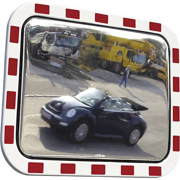 Verkehrsspiegel aus Acrylglas Polystyrol-Rahmen rechteckig BxH 1000 x 800 mm. Dancop International GmbH-1