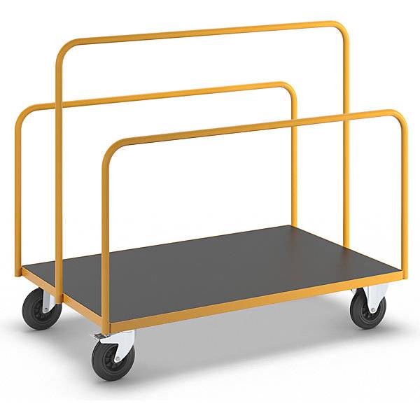 Plattentransportwagen mit 3 fest verschweißten Rohrbügeln Tragfähigkeit 350 kg. TAKKT Industrial & Packaging