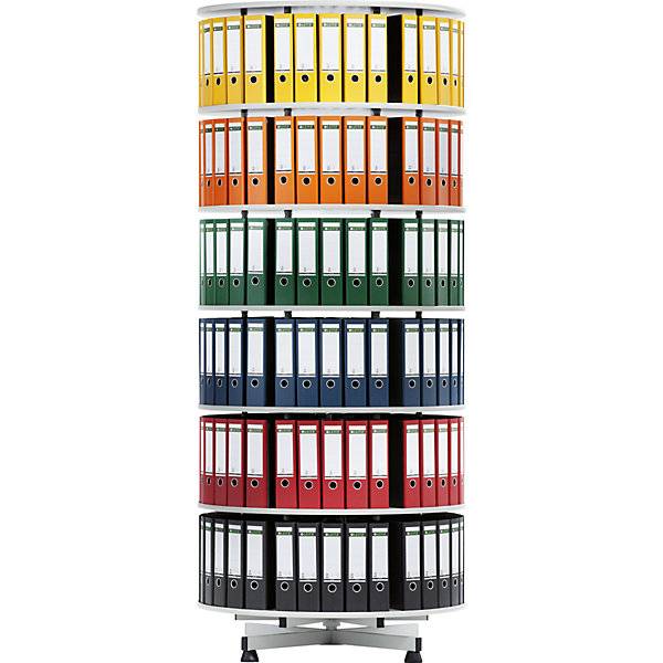 Ordner-Drehsäule Ø 1000 mm 3 Etagen Dekor Buche. TAKKT Industrial & Packaging GmbH 11381549-1