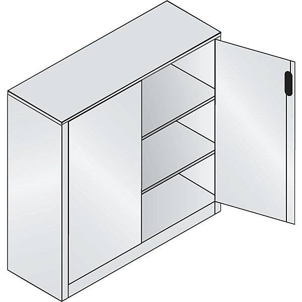 C+P Büroschrank Acurado, H1200xB1200xT400mm, 9016/9016-1