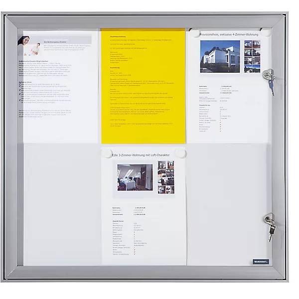 Schaukasten mit Flügeltür Außen-BxHxT 742 x 697 x 33 mm Metallrückwand. TAKKT Industrial & Packaging GmbH-3