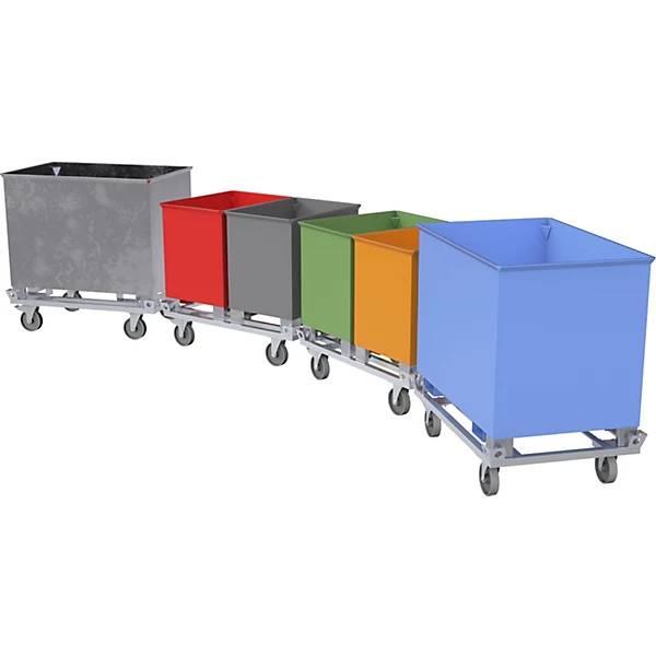 Sammelbehälter für Routenzüge LxBxH 840 x 1240 x 975 mm mausgrau. TAKKT Industrial & Packaging GmbH 58746149-2