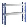 Schwerlast-Großfachregal mit Drahtgitterauflagen Rahmenfarbe Blau HxBxT 1996 x 2410 x 600 mm Grundregal. MAN