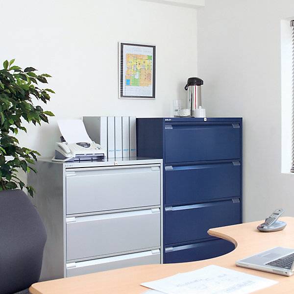 Hängeregistraturschrank 2-bahnig 2 Schübe DIN A4 tiefschwarz. Bisley GmbH 50629449-3