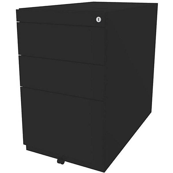 Standcontainer Note™ mit 2 Universalschubladen 1 Hängeregistratur ohne Top Tiefe 775 mm schwarz. BISLEY