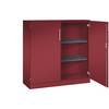 Flügeltürenschrank ASISTO Höhe 1292 mm Breite 1200 mm 2 Fachböden rubinrot/rubinrot. C+P 53883949